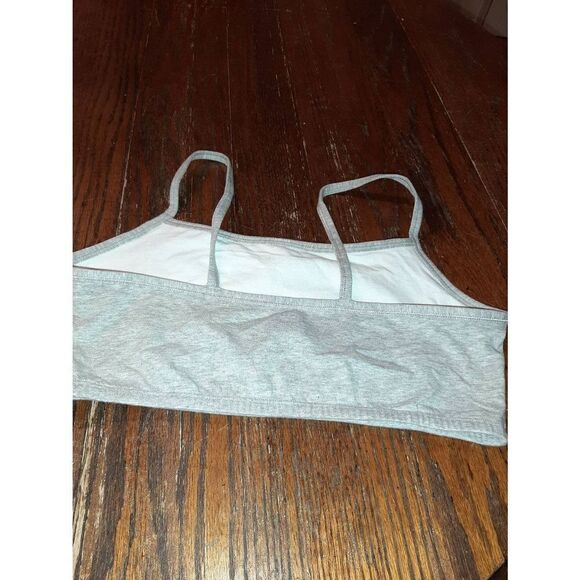 New Size 40 Fruit of the Loom Grey Sports Bra Crop Top Athletic Casual b… - Picture 3 of 4